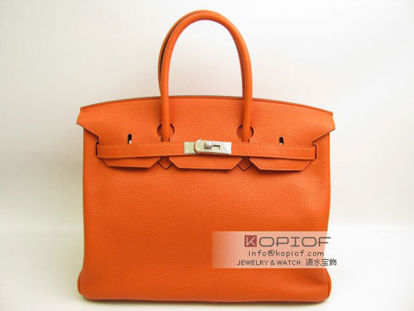 エルメス バーキン35トリヨンクレマンス オレンジ(金具:シルバー) her445